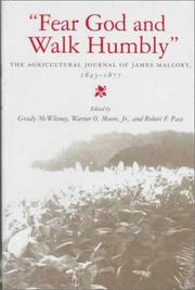 Cover of: "Fear God and Walk Humbly": The Agricultural Journal of James Mallory 1843-1877