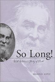 Cover of: So long!: Walt Whitman's poetry of death