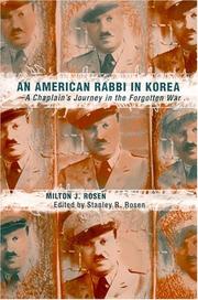 Cover of: An American Rabbi in Korea: A Chaplain's Journey in the Forgotten War (Judaic Studies Series)