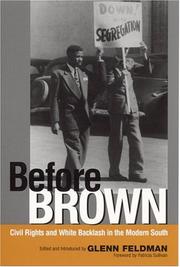 Cover of: Before Brown by 