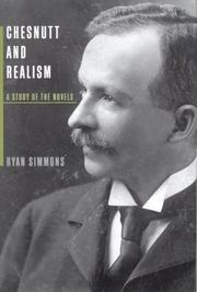 Cover of: Chesnutt and Realism by Ryan Simmons