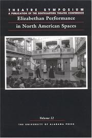 Cover of: Elizabethan Performance In North American Spaces