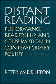 Cover of: Distant reading: performance, readership, and consumption in contemporary poetry