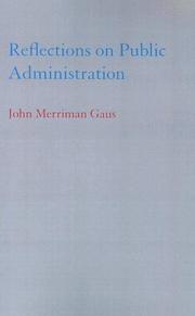 Cover of: Reflections on Public Administration