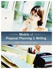 Cover of: Models of Proposal Planning & Writing