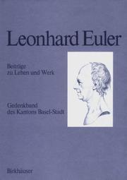 Leonhard Euler 1707-1783 by Beitrage Zu Leben Und Werk