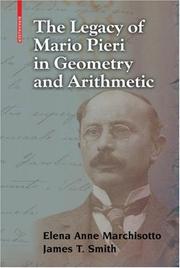 Cover of: The Legacy of Mario Pieri in Geometry and Arithmetic