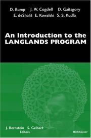 Cover of: An Introduction to the Langlands Program by 
