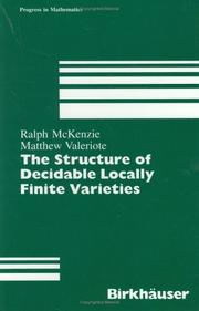 Cover of: The structure of decidable locally finite varieties