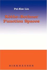 Cover of: Köthe-Bochner Function Spaces (Progress in Mathematics)