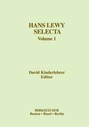 Cover of: Hans Lewy Selecta: Volume 1 (Contemporary Mathematicians)