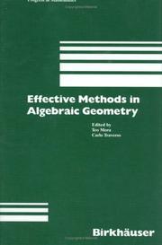 Cover of: Effective methods in algebraic geometry