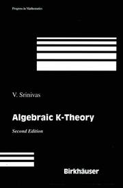 Cover of: Algebraic K-theory | V. Srinivas