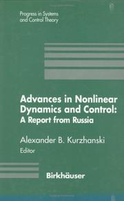 Advances in Nonlinear Dynamics and Control by A. B. Kurzhanskii