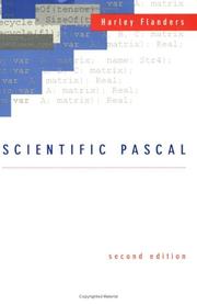 Cover of: Scientific Pascal by Harley Flanders