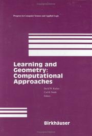 Cover of: Learning and Geometry:Computational Approaches (Progress in Computer Science and Applied Logic (PCS)) by 
