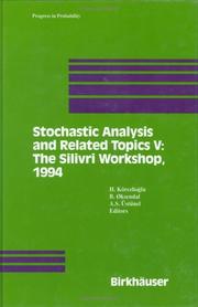 Cover of: Stochastic Analysis and Related Topics V: by H. Korezlioglu, B. K. Øksendal