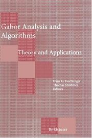 Cover of: Gabor analysis and algorithms by Hans G. Feichtinger, Thomas Strohmer, editors.