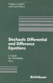 Cover of: Stochastic differential and difference equations