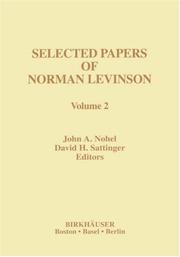 Cover of: Selected papers of Norman Levinson