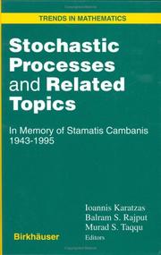 Cover of: Stochastic Processes and Related Topics: In Memory of Stamatis Cambanis 1943-1995 (Trends in Mathematics)