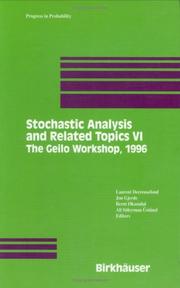 Cover of: Stochastic Analysis and Related Topics IV: The Geilo Workshop, 1996 (Progress in Probability)