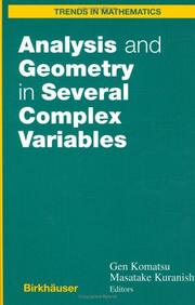 Cover of: Analysis and Geometry in Several Complex Variables