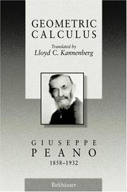 Geometric Calculus by Giuseppe Peano