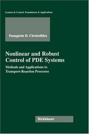 Cover of: Nonlinear and Robust Control of PDE Systems