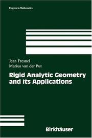 Cover of: Rigid Analytic Geometry and Its Applications (Progress in Mathematics)