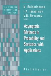 Cover of: Asymptotic Methods in Probability and Statistics with Applications (Statistics for Industry and Technology)