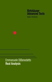 Cover of: Real Analysis