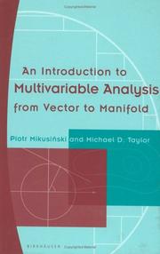 Cover of: An Introduction to Multivariable Analysis