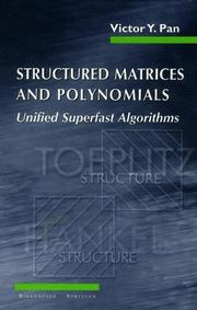 Cover of: Structured Matrices and Polynomials by Victor Y. Pan