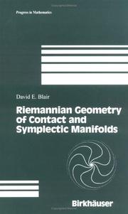 Cover of: Riemannian Geometry of Contact and Symplectic Manifolds