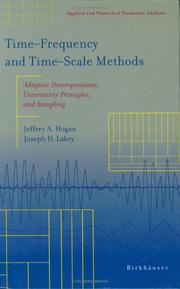 Cover of: Time Frequency and Time-Scale Methodes