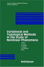 Cover of: Variational and Topological Methods in the Study of Nonlinear Phenomena (Progress in Nonlinear Differential Equations and Their Applications)