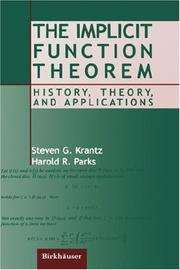 Cover of: The Implicit Function Theorem: History, Theory, and Applications