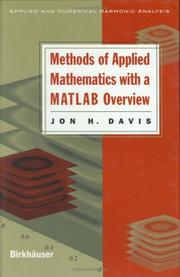 Cover of: Methods of Applied Mathematics with a MATLAB Overview (Applied and Numerical Harmonic Analysis)