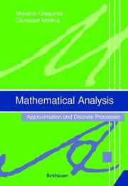 Cover of: Mathematical Analysis by Mariano Giaquinta, Giuseppe Modica