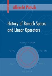 Cover of: History of Banach Spaces and Linear Operators