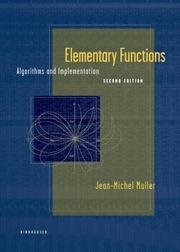 Cover of: Elementary Functions by Jean-Michel Muller