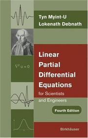 Cover of: Linear Partial Differential Equations for Scientists and Engineers by Tyn Myint-U, Lokenath Debnath