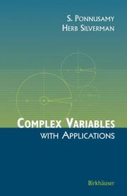 Cover of: Complex Variables with Applications by S. Ponnusamy, Herb Silverman