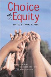 Cover of: Choice With Equity (Hoover Institution Press Publication)