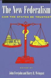 Cover of: The New Federalism: Can the States Be Trusted? (Hoover Institution Press Publication, 443.)
