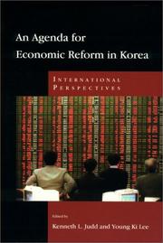 Cover of: An Agenda for Economic Reform in Korea: International Perspectives (Hoover Institution Press Publication (Paperback))