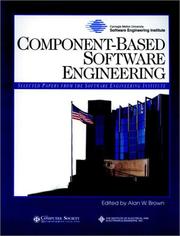 Cover of: Component-Based Software Engineering by Alan W. Brown