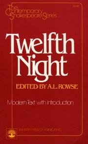 Cover of: Twelfth night by William Shakespeare