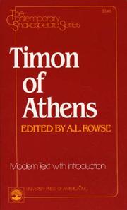 Cover of: Timon of Athens by William Shakespeare